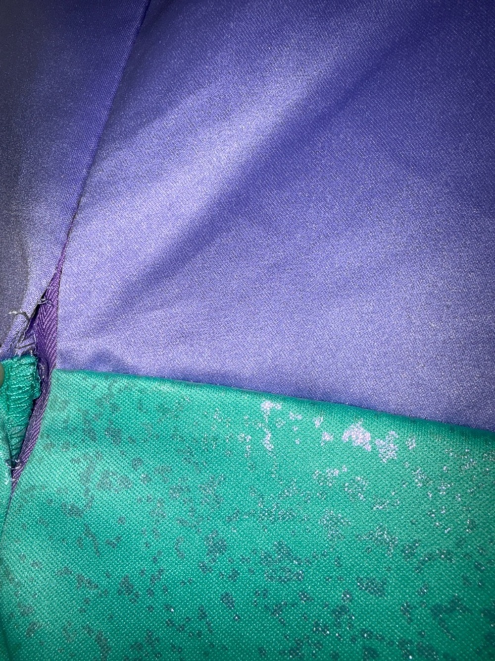 Disney Purple and Teal little Mermaid Costume Dress with glitter and iridescent - Picture 12 of 13